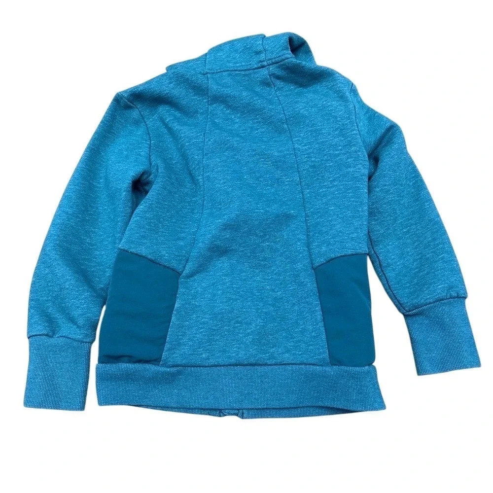 All In Motion Full Zip Hoodie Boys XS 4/5 Teal Excellent‎ Thumbhole Pockets